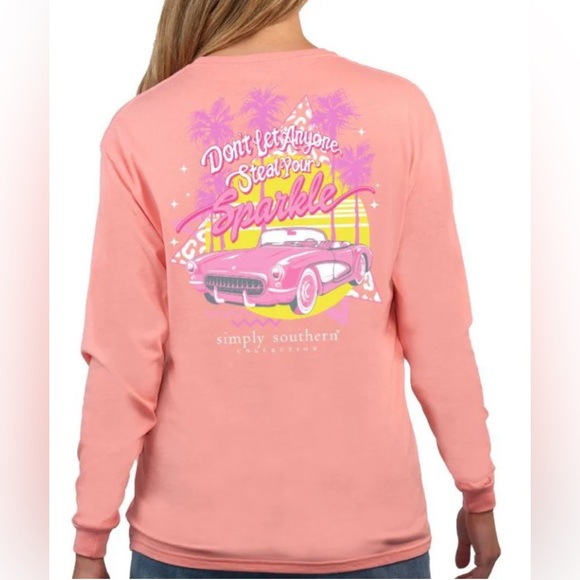 ✨NWT Simply Southern “Don’t let anyone steal your sparkle” Long Sleeve Shirt✨ - Picture 1 of 4